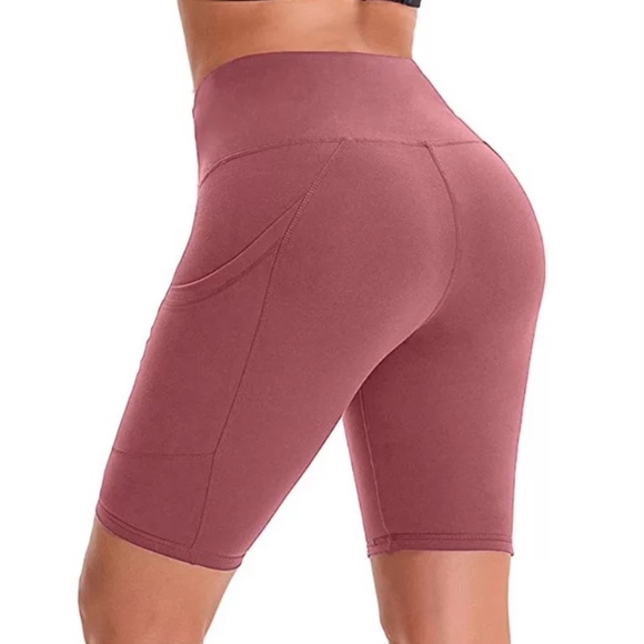 Boutique Women's Fashion Bike Workout Short, Pink - Picture 2 of 7